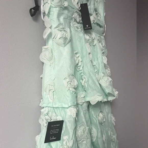 Lulus Mint Green Rosette Dress - Picture 5 of 5